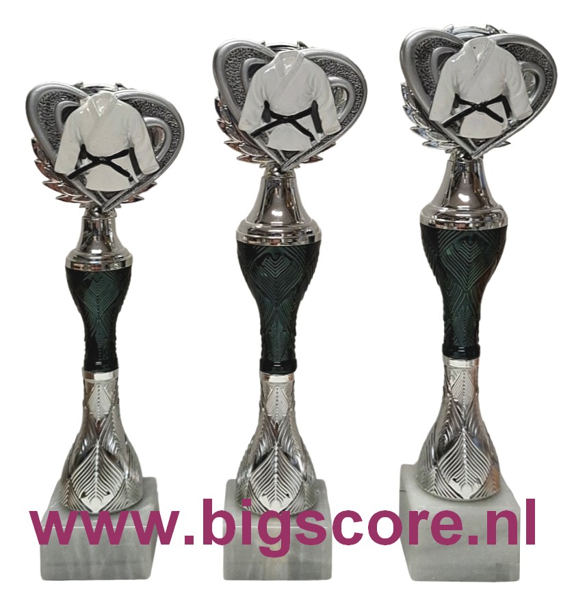 SPAUB 036 Judofbekerserie Zwart-Zilver LAATSTE Serie van 3 OP=OP!!